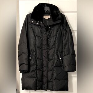 Michael Kors black winter coat with detachable hood
